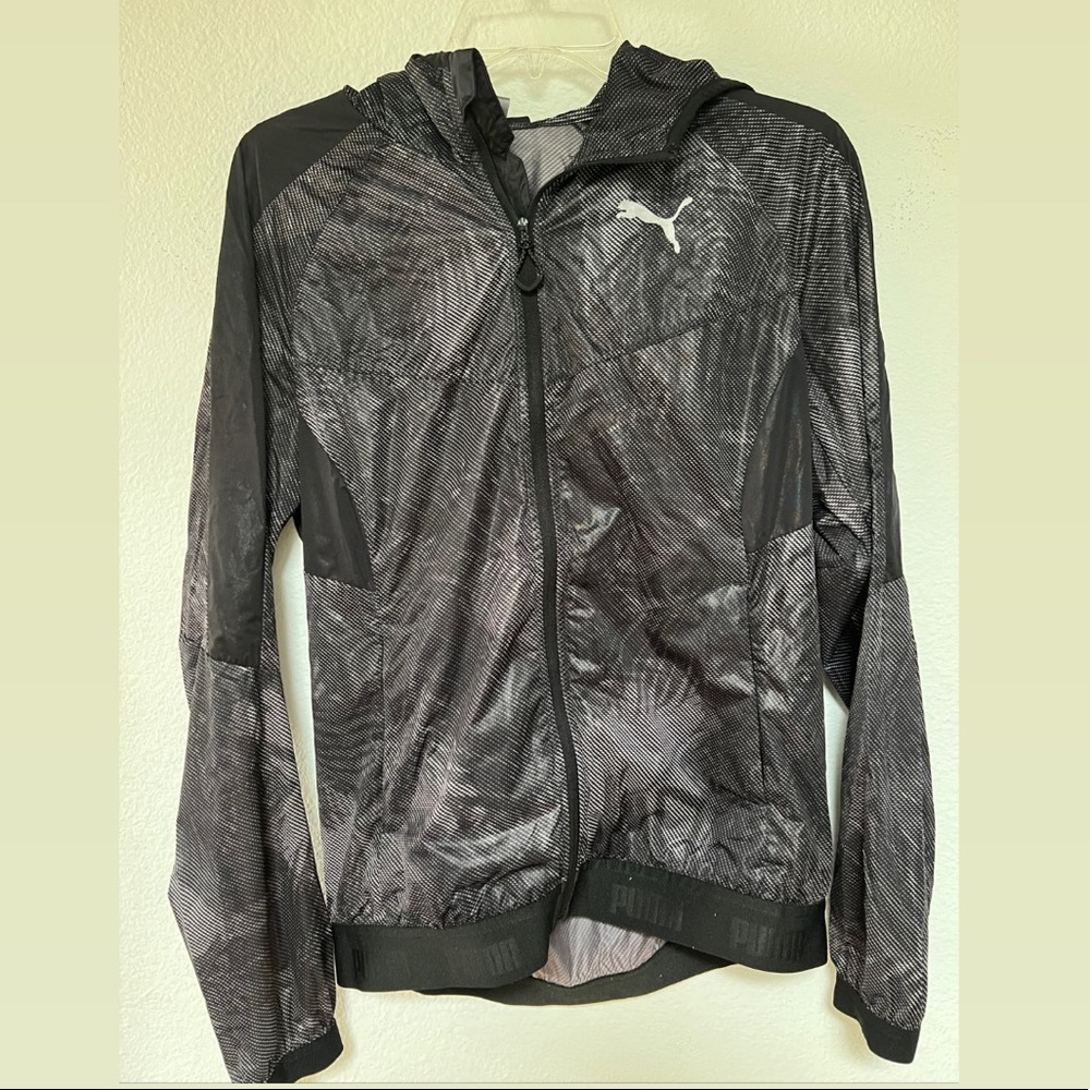 Puma grey/black windbreaker size medium